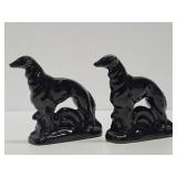 Pair of Signed ROSEMEADE Art Deco Borzoi or Wolfhounds