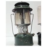 2 Vintage COLEMAN Lanterns - One w/Red Travel Case