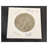 1943 S Walking Liberty Half Dollar Coin