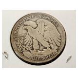 1942 Walking Liberty Half Dollar Coin with Denver Mint Mark