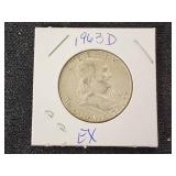 1963 Franklin Half Dollar Coin