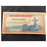 Military Payment Certificate 25 Cents Series 681