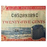 Military Payment Certificate 25 Cents Series 681