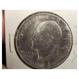 1971 Eisenhower Silver Dollar Coin AU Condition
