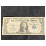 US Silver Certificate One Dollar Bills from 1935 and 1957