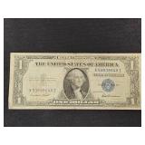 US Silver Certificate One Dollar Bills from 1935 and 1957