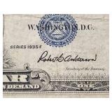 US Silver Certificate One Dollar Bills from 1935 and 1957