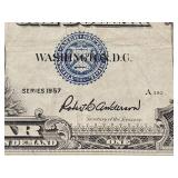 US Silver Certificate One Dollar Bills from 1935 and 1957
