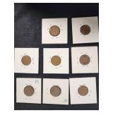 Lot of Vintage Lincoln Wheat Pennies including 1928, 1934, 1941-D, and UNC 1958-D
