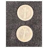 Lot of Mercury Dimes Including 1923, 1924, and 1940 Coins