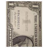 Lot of 3 Vintage Silver Certificate One Dollar Bills Including 1935 and 1957 Series