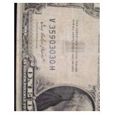 Lot of 3 Vintage Silver Certificate One Dollar Bills Including 1935 and 1957 Series