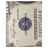 Lot of 3 Vintage Silver Certificate One Dollar Bills Including 1935 and 1957 Series