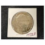 1972 Eisenhower Silver Dollar Coin