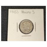 1945 Mercury Dime Micro S