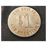 Non-Negotiable One Dollar Metal Token