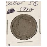 1912 Barber and Liberty Head V-Nickels