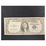 Lot of 3 US Silver Certificates One Dollar Bills Series 1935 and 1957