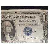 Lot of 3 US Silver Certificates One Dollar Bills Series 1935 and 1957