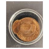 Lot of 4 Error Lincoln Penny Coins Including 1969D Off-Centered and 1958D Freak