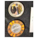 Collection of Casino Chips and Tokens including Binion