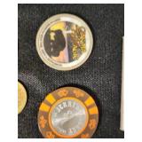 Collection of Casino Chips and Tokens including Binion