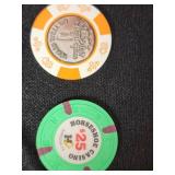 Collection of Casino Chips and Tokens including Binion
