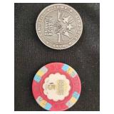 Collection of Casino Chips and Tokens including Binion