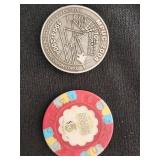 Collection of Casino Chips and Tokens including Binion
