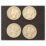 Mercury Dimes 1934, 1935 (2), 1941