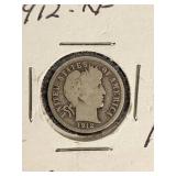 1912 Barber Dime and 1891 Seated Liberty Dime