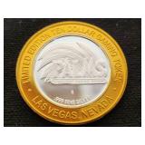 Palms Casino Limited Edition Ten Dollar Gaming Token featuring .999 fine silver.