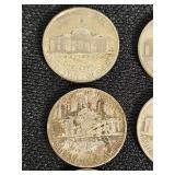 Lot of 21 Jefferson Nickels from 1942-1945 with Various Mint Marks