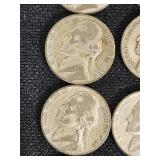 Lot of 20 Nickels primarily from the mid-1940s
