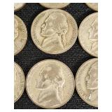 Lot of 20 Nickels primarily from the mid-1940s