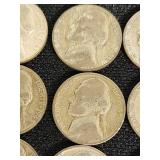 Lot of 20 Nickels primarily from the mid-1940s