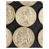Lot of 20 Nickels primarily from the mid-1940s
