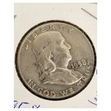 1958 D Franklin Half Dollar