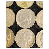 Set of Jefferson Nickels from 1938-1959 including Some 1942-1945 Wartime Nickels