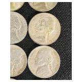 Set of Jefferson Nickels from 1938-1959 including Some 1942-1945 Wartime Nickels