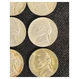 Set of Jefferson Nickels from 1938-1959 including Some 1942-1945 Wartime Nickels