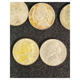 Set of Jefferson Nickels from 1938-1959 including Some 1942-1945 Wartime Nickels