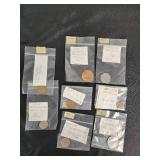 Lot of World Coins Including 1968 Mexico Cinco Centavos and 1963 UK Penny