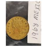 Lot of World Coins Including 1968 Mexico Cinco Centavos and 1963 UK Penny