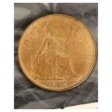 Lot of World Coins Including 1968 Mexico Cinco Centavos and 1963 UK Penny