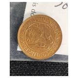 Lot of World Coins Including 1968 Mexico Cinco Centavos and 1963 UK Penny