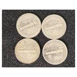 Mercury Dimes 1937, 1941, 1945, 1928