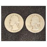 1937 and 1938 Washington Quarters