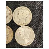 Mercury Dimes 1927, 1936, 1942, 1943