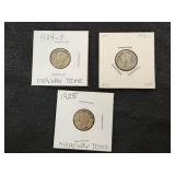 Mercury Dimes 1924, 1925, 1931